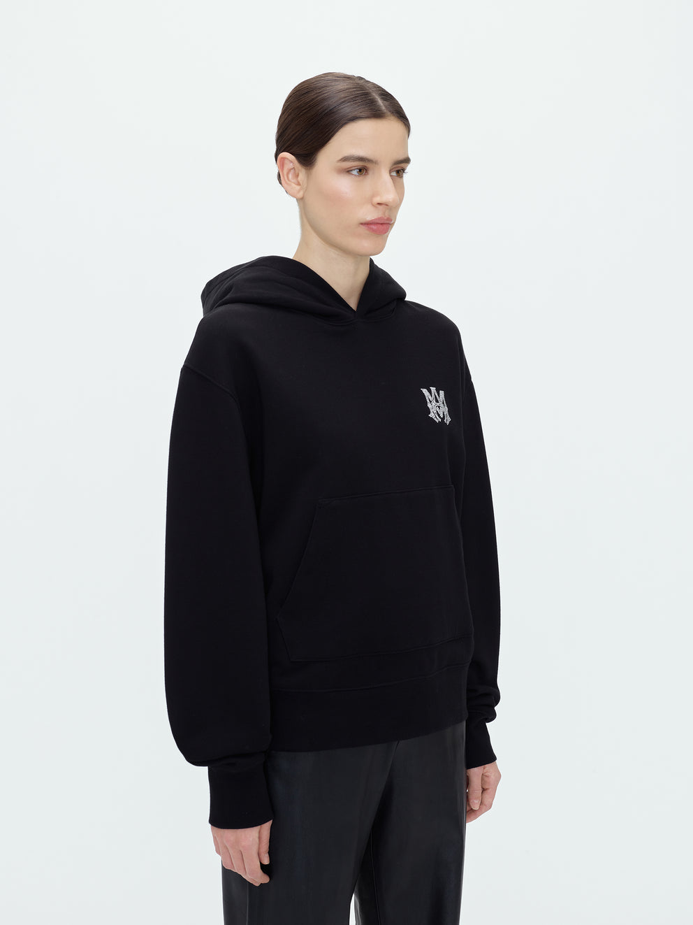 Black Amiri CRYSTAL EMBELLISHED MA HOODIE | 342105-FWS