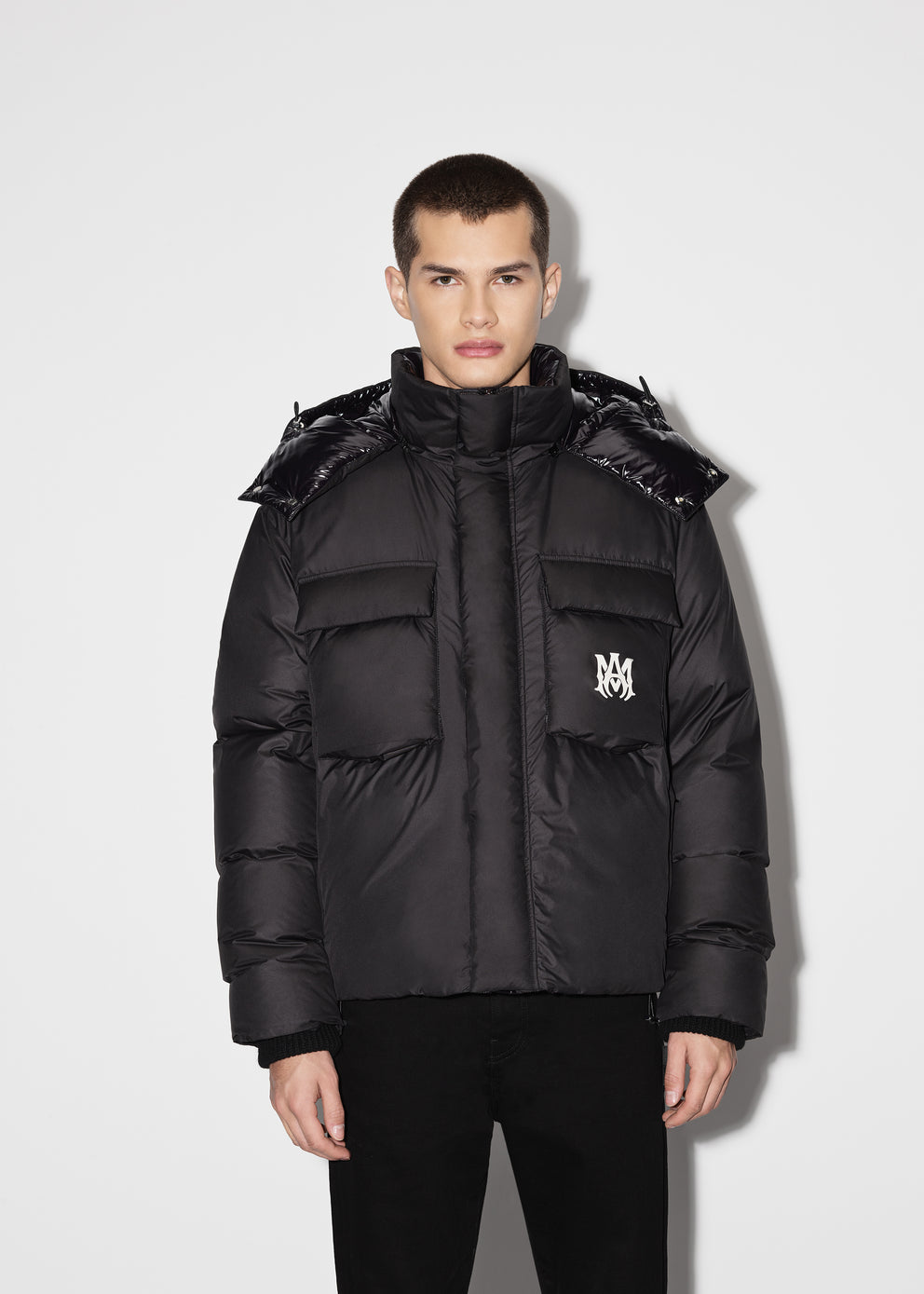 Black Amiri HOODED DOWN PUFFER JACKET | 615729-SUI