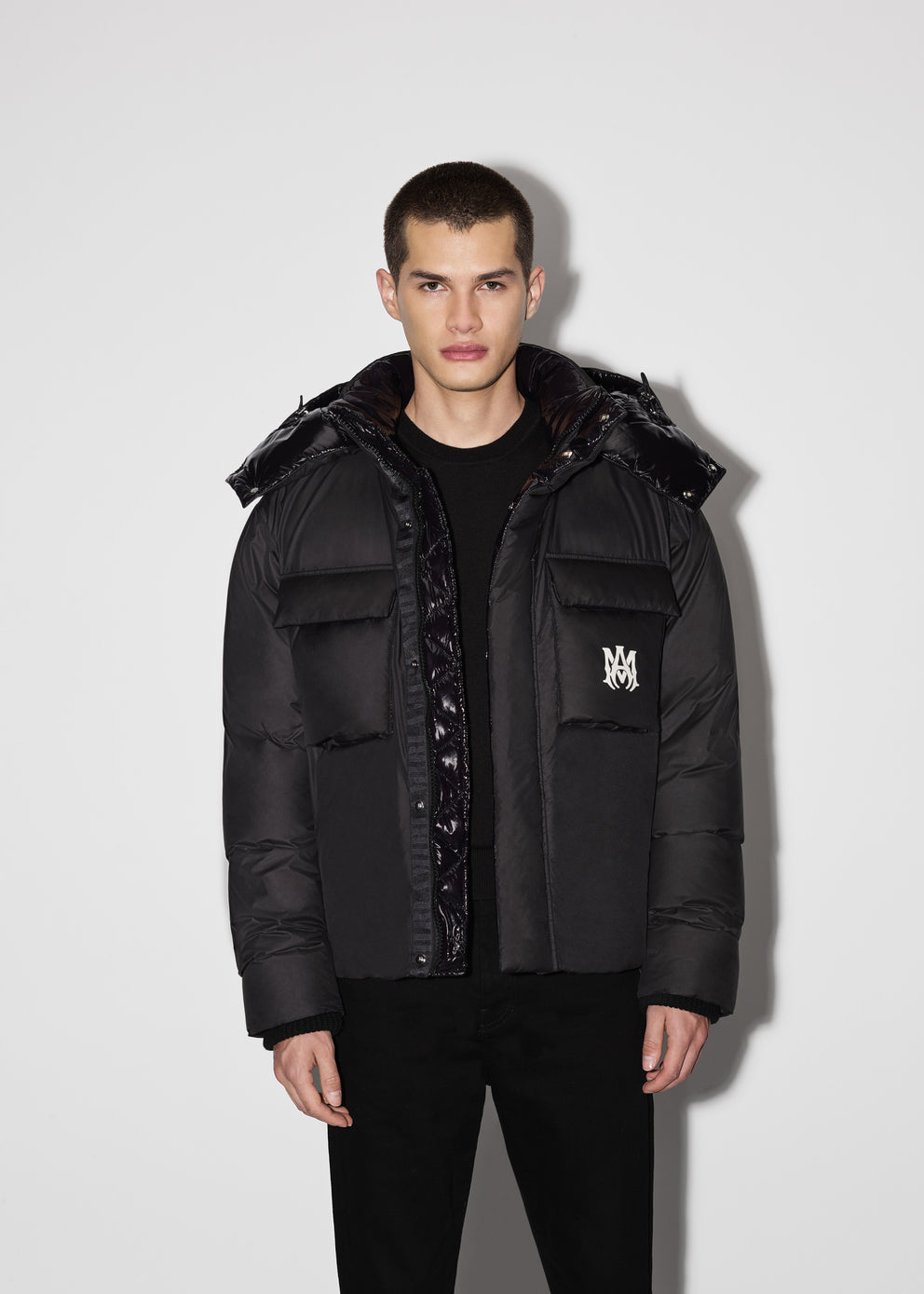 Black Amiri HOODED DOWN PUFFER JACKET | 615729-SUI