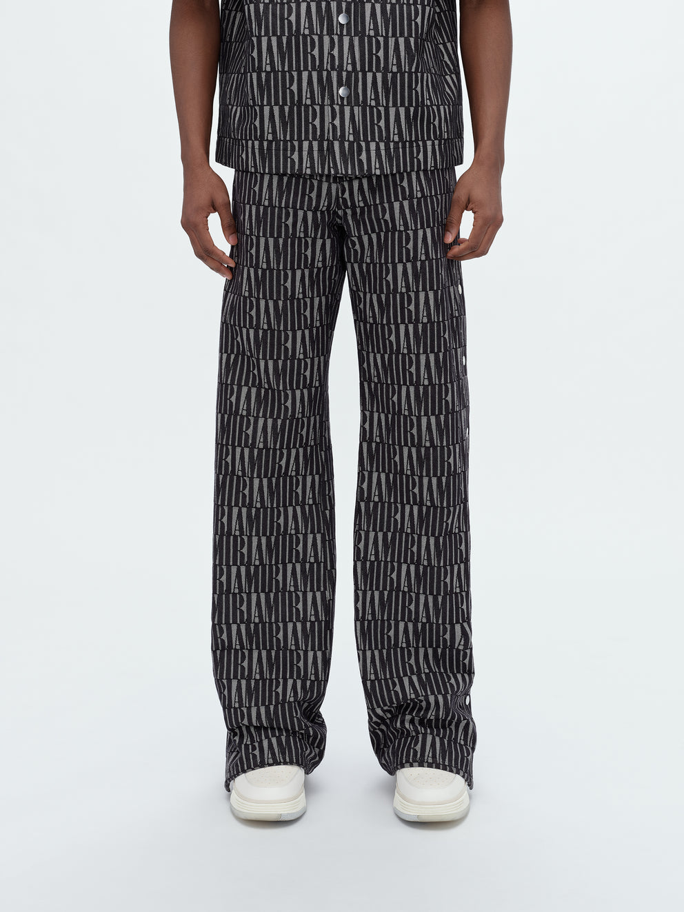 Black Amiri JACQUARD SNAP OFF PANT | 584316-GWO