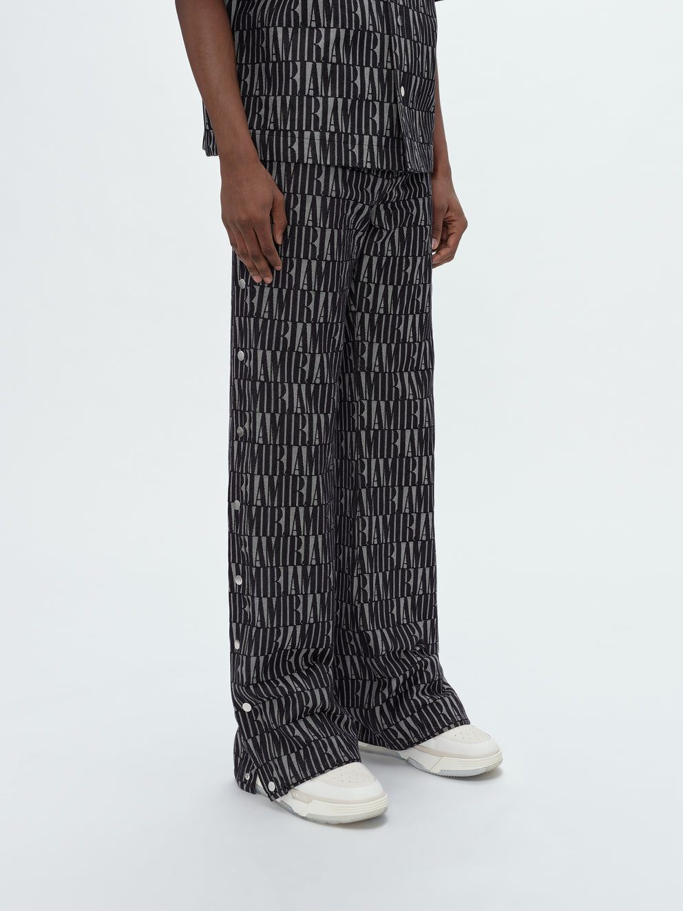 Black Amiri JACQUARD SNAP OFF PANT | 584316-GWO