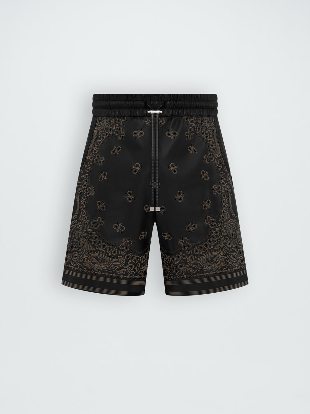 Black Amiri LEATHER BANDANA SHORT | 190876-TEU