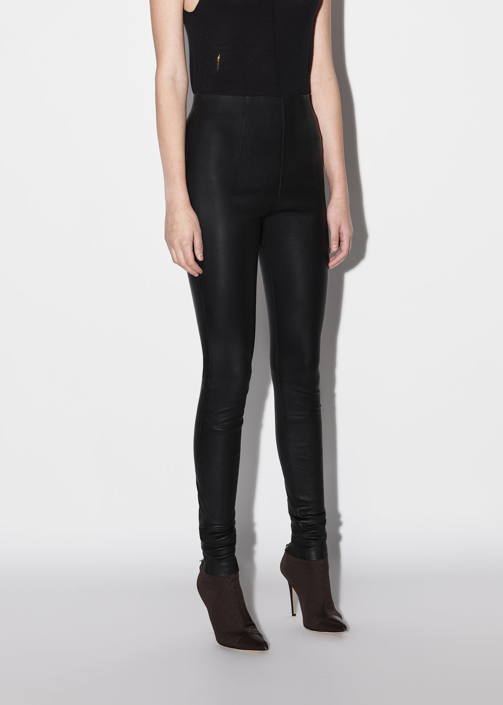 Black Amiri LEATHER LEGGING | 580396-ZCY