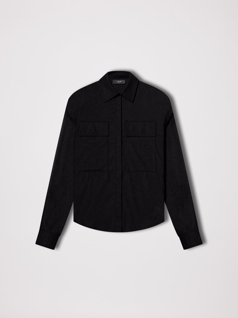 Black Amiri LEATHER WORKWEAR SHIRT | 053842-TQD