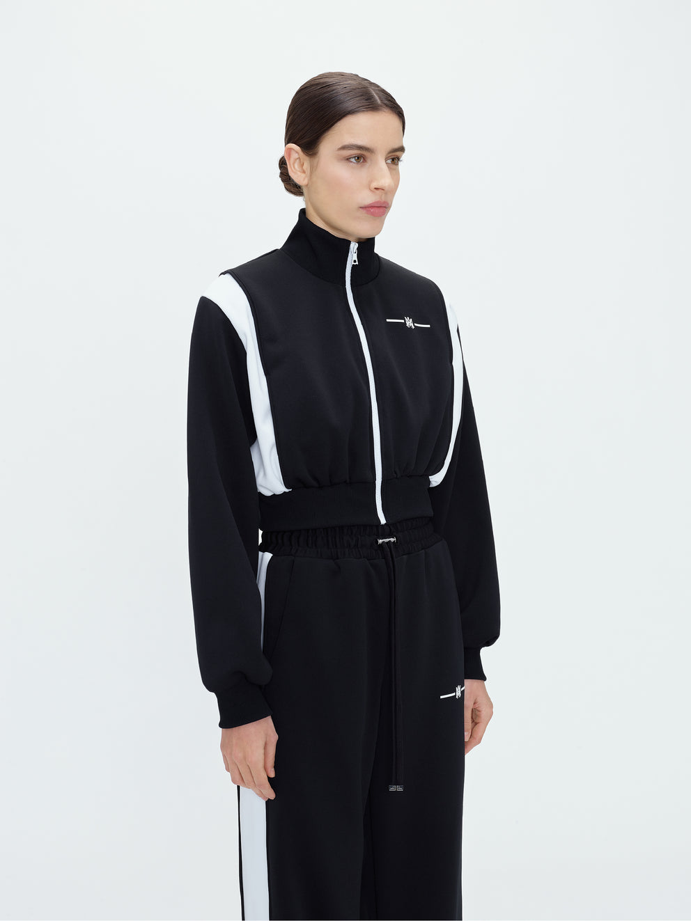 Black Amiri MA CROPPED TRACK JACKET | 801375-VOE