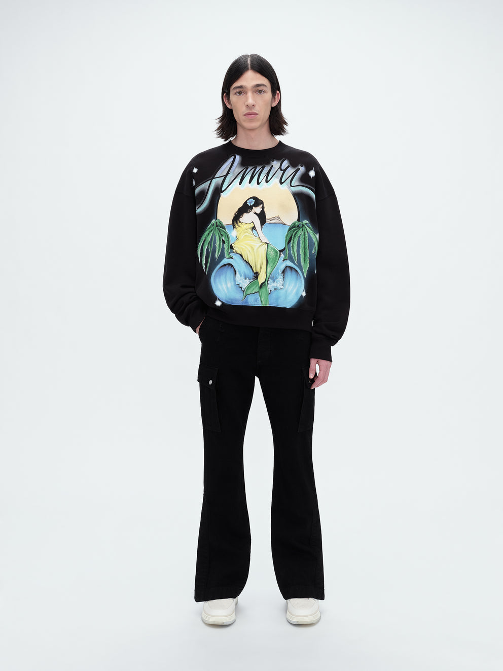 Black Amiri MERMAID CREWNECK | 247136-XHY