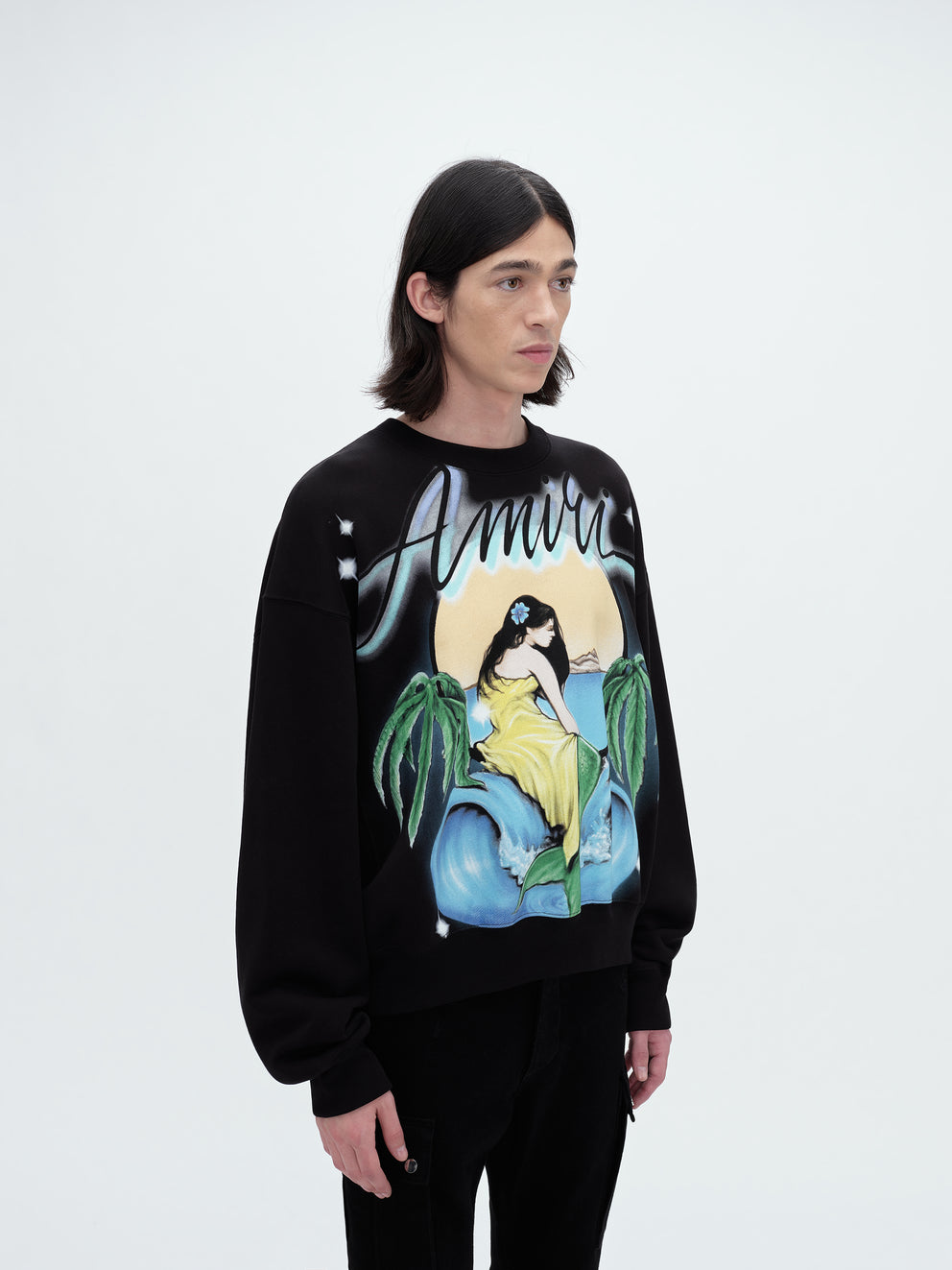 Black Amiri MERMAID CREWNECK | 247136-XHY