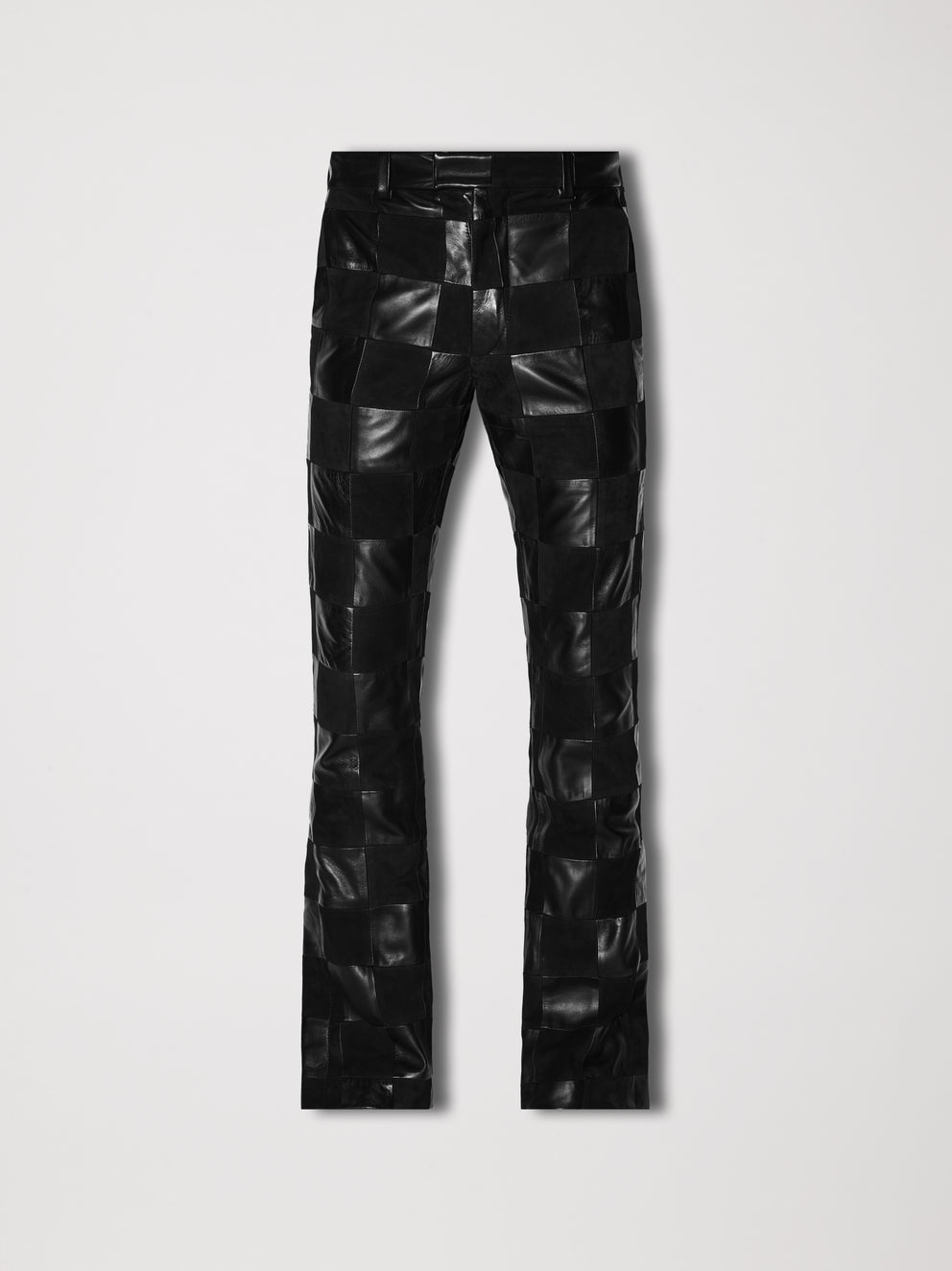 Black Amiri MIXED CHECK PATCH FLARE PANTS | 597086-OCV