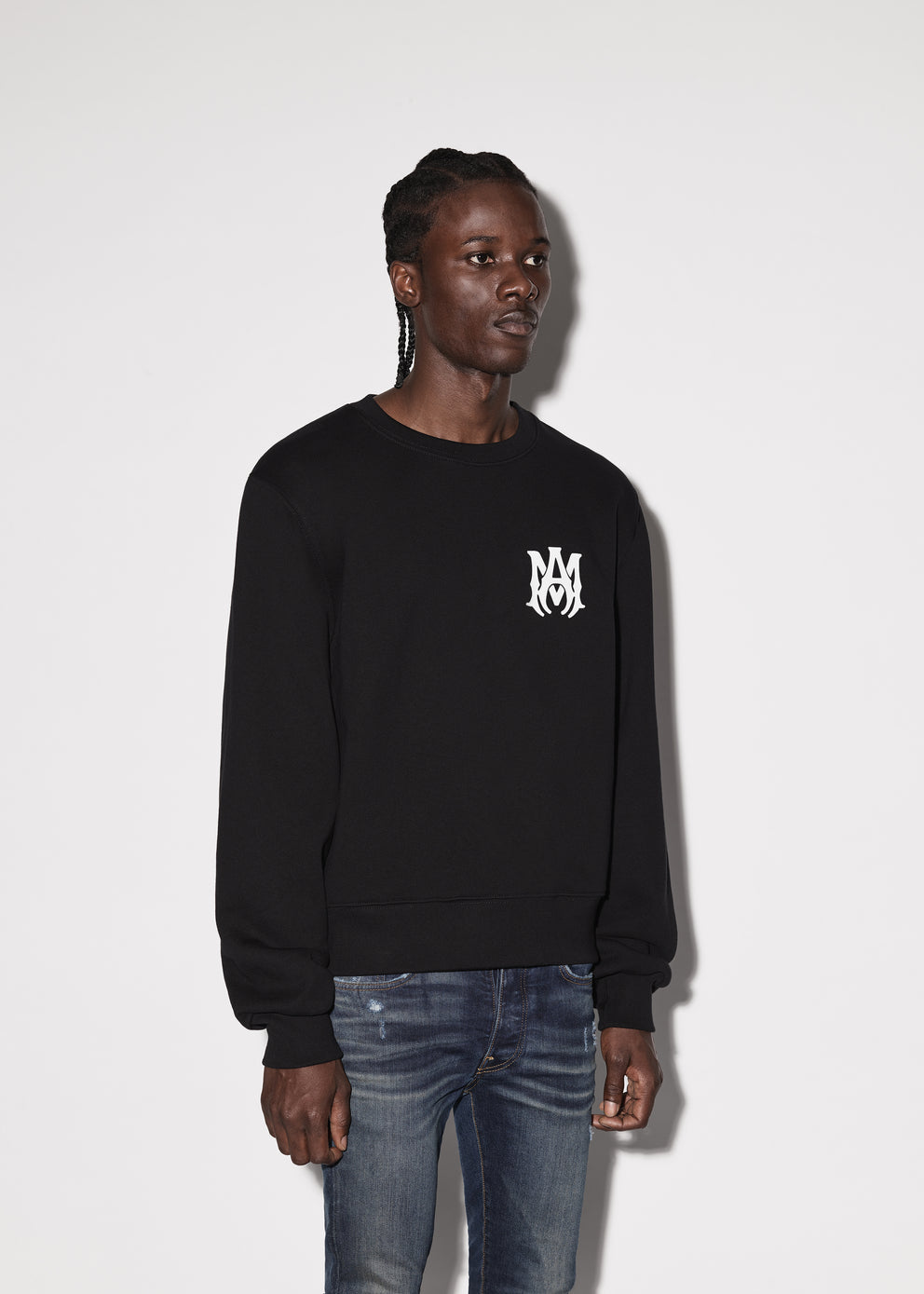 Black Amiri M.A. CORE LOGO CREWNECK | 048751-LGB