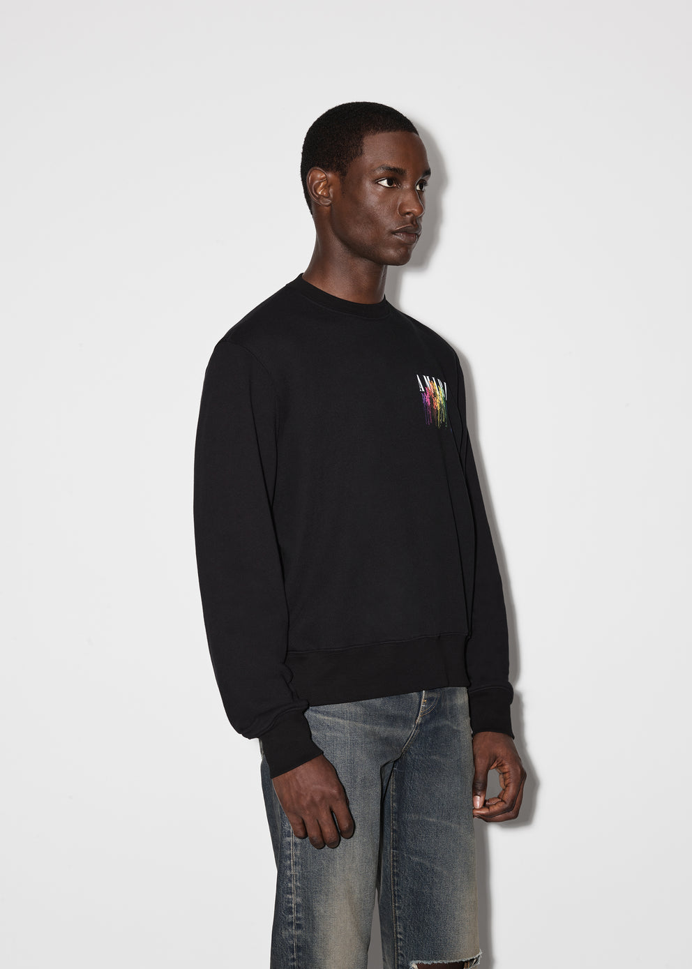 Black Amiri M.A. DRIP COLLAGE CREWNECK | 249170-GTM