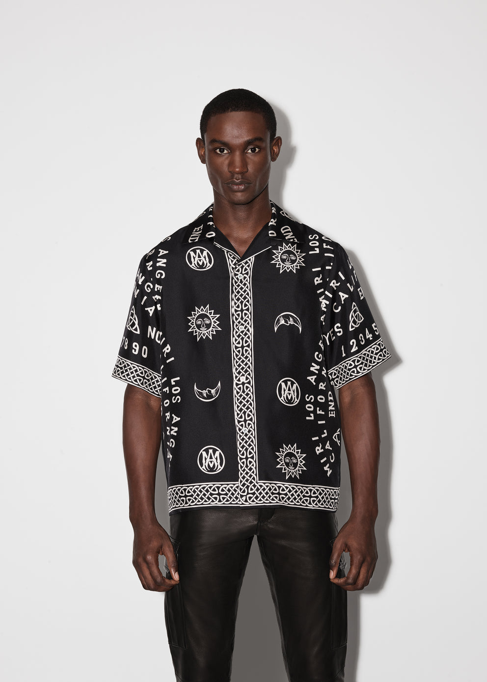 Black Amiri OUIJA BOARD BOWLING SHIRT | 076154-OVL