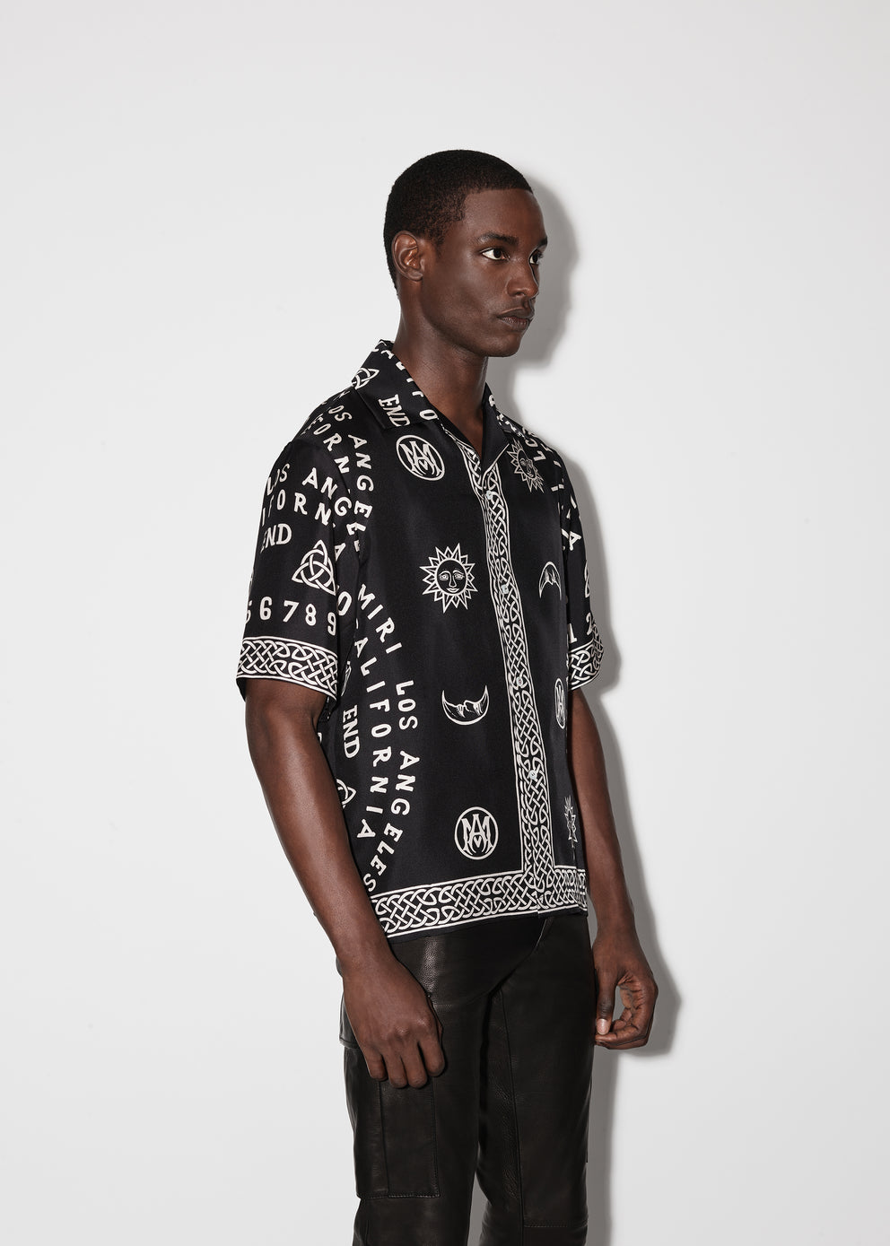 Black Amiri OUIJA BOARD BOWLING SHIRT | 076154-OVL