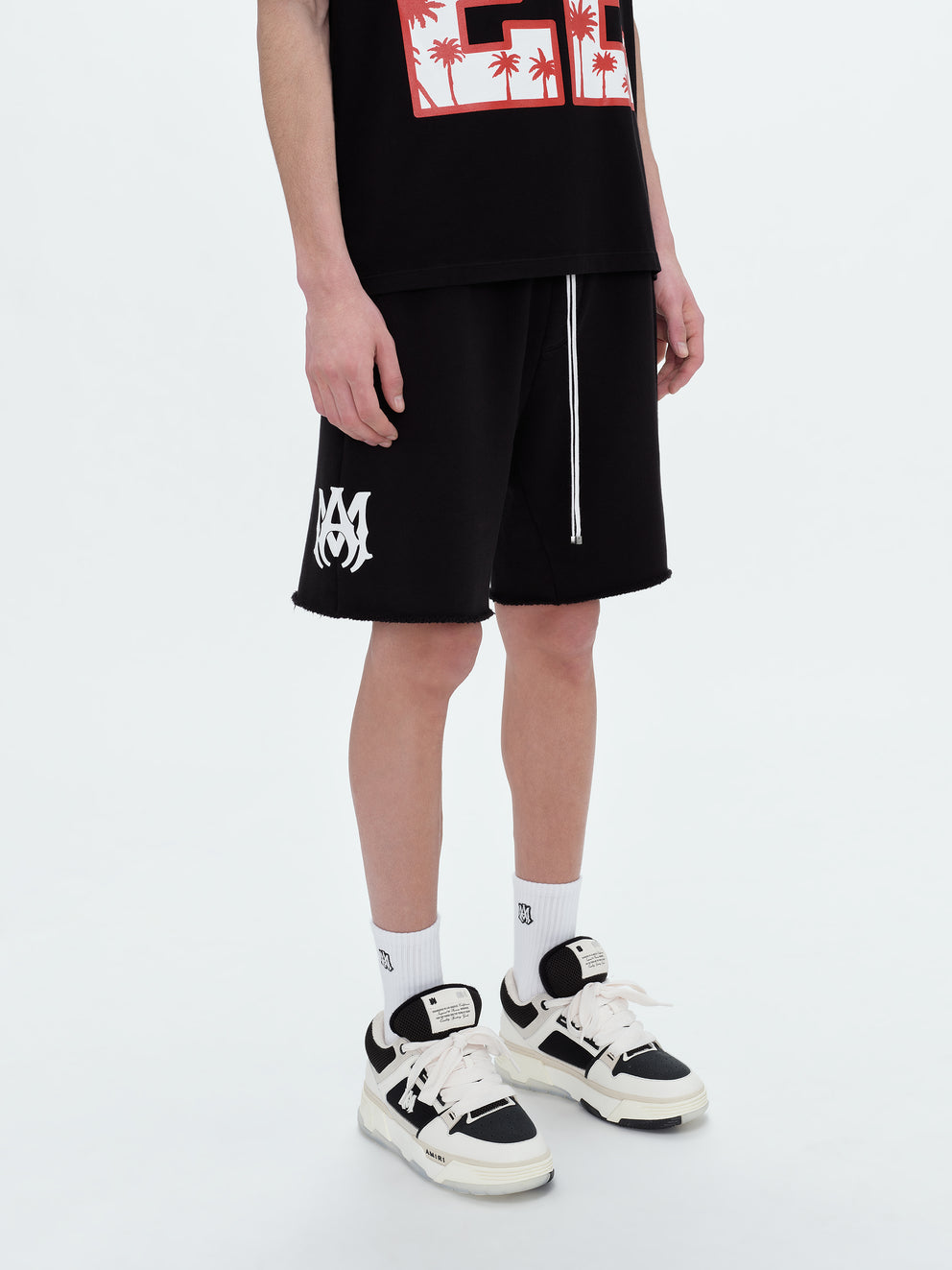 Black Amiri OVERSIZED 22 FOOTBALL SHORT | 973562-ENP