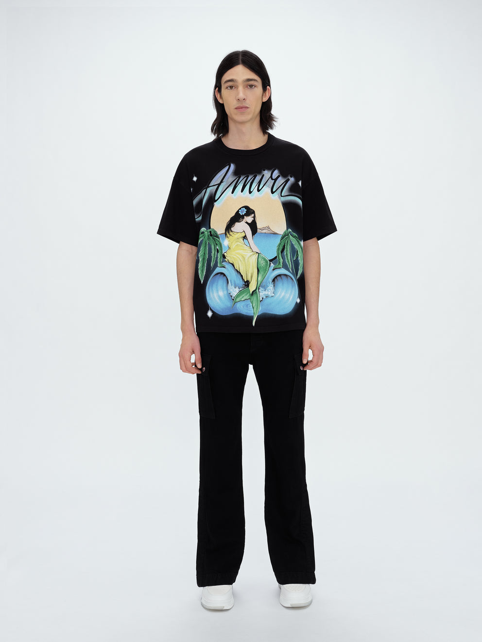 Black Amiri OVERSIZED MERMAID TEE | 137604-ITQ