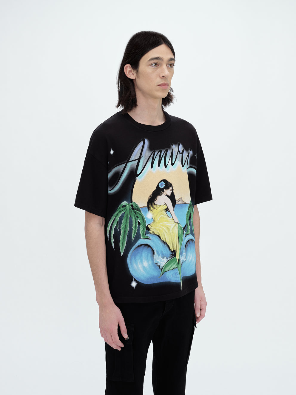 Black Amiri OVERSIZED MERMAID TEE | 137604-ITQ