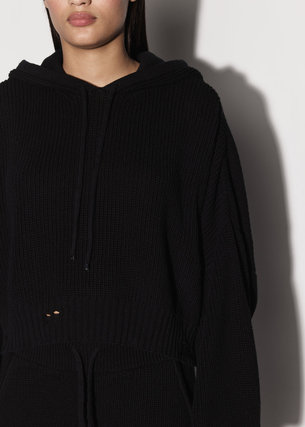 Black Amiri OVERSIZED RIB HOODIE | 135286-MCX