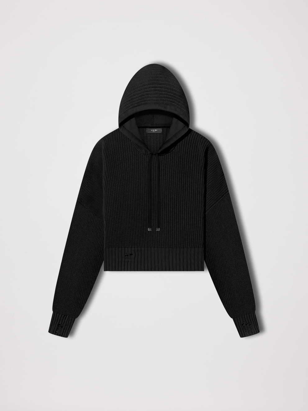 Black Amiri OVERSIZED RIB HOODIE | 135286-MCX