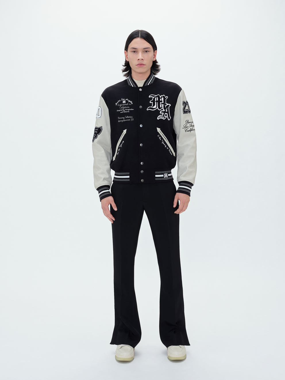 Black Amiri OVERSIZED VARSITY JACKET | 157269-LPN