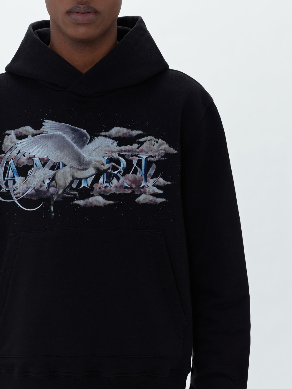 Black Amiri PEGASUS SCRIPT HOODIE | 914657-FCB