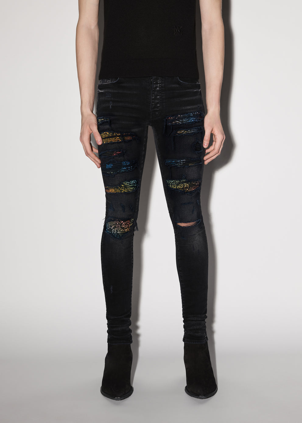 Black Amiri RAINBOW PAISLEY THRASHER JEAN | 125976-ODL