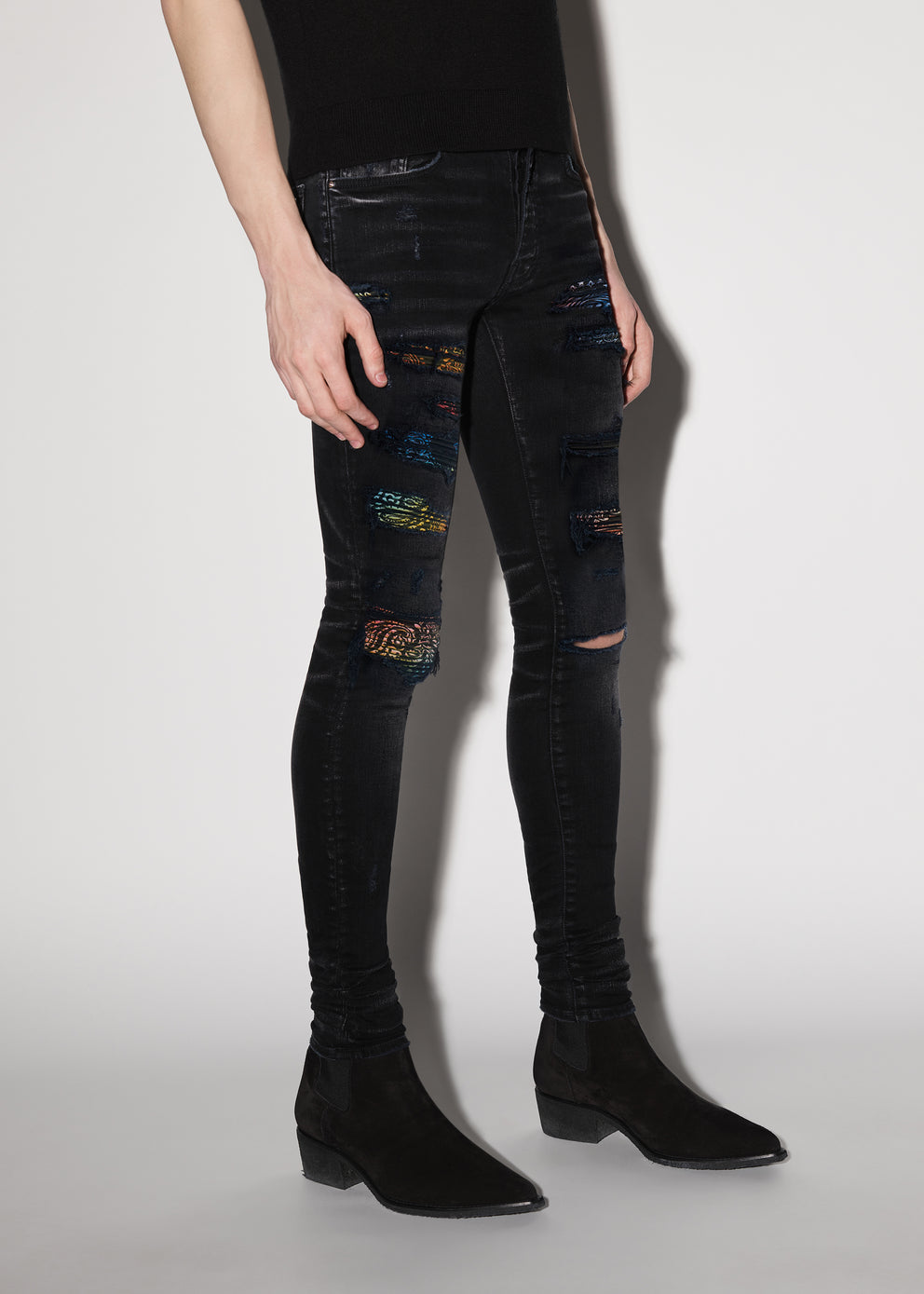 Black Amiri RAINBOW PAISLEY THRASHER JEAN | 125976-ODL