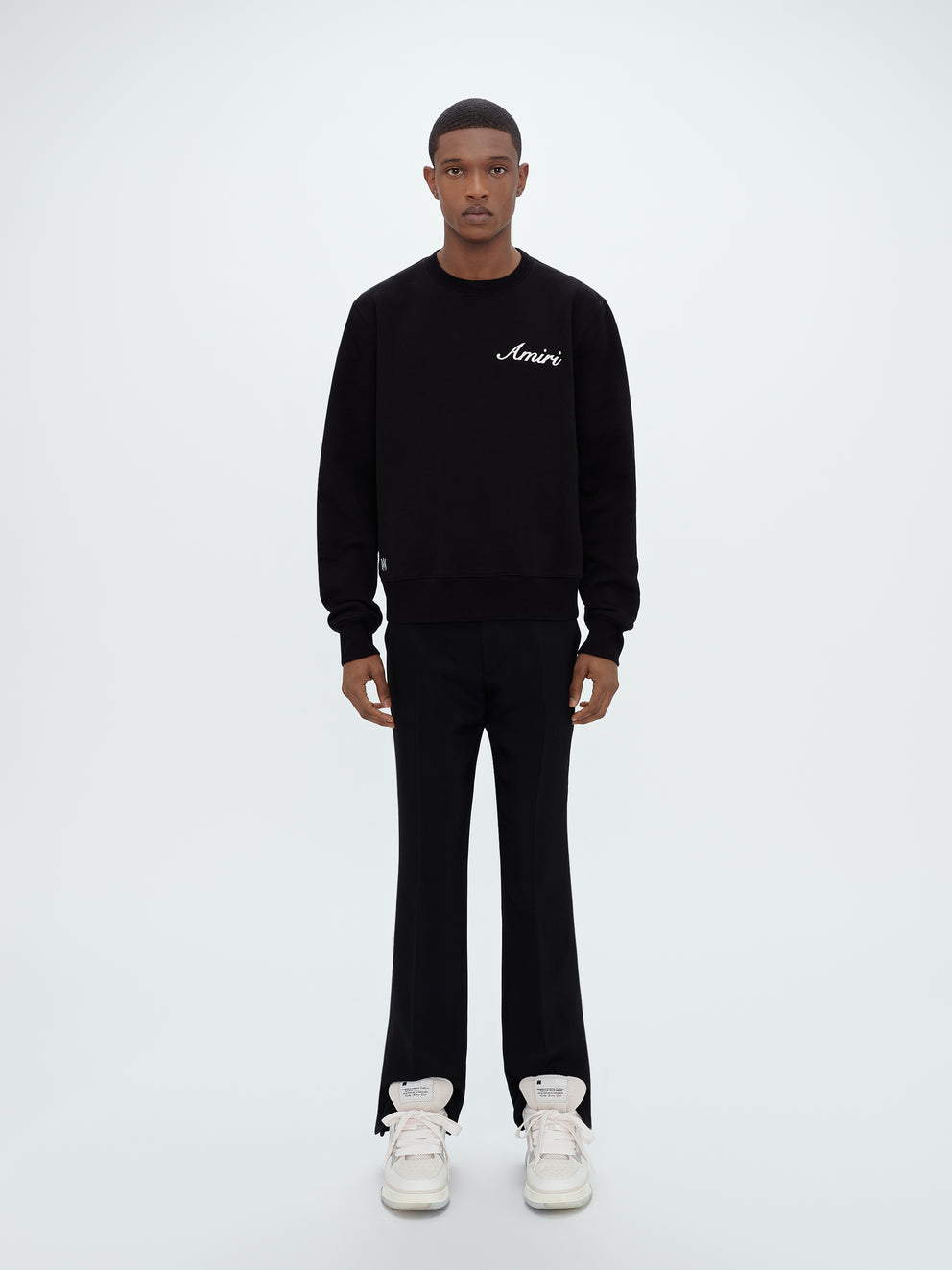 Black Amiri SCRIPT LOGO CREW | 142873-OVD