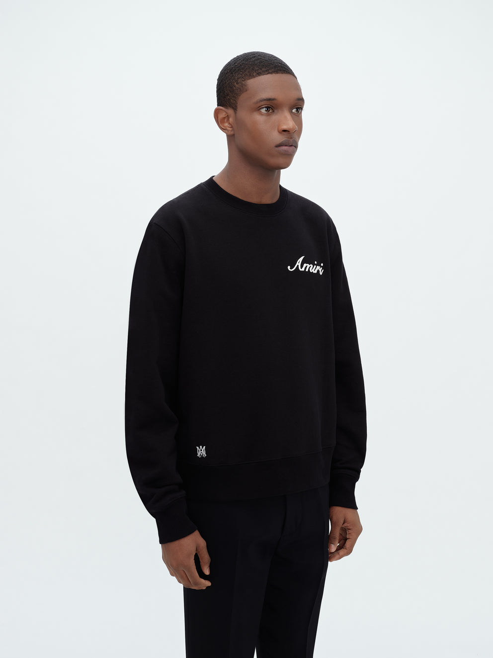 Black Amiri SCRIPT LOGO CREW | 142873-OVD