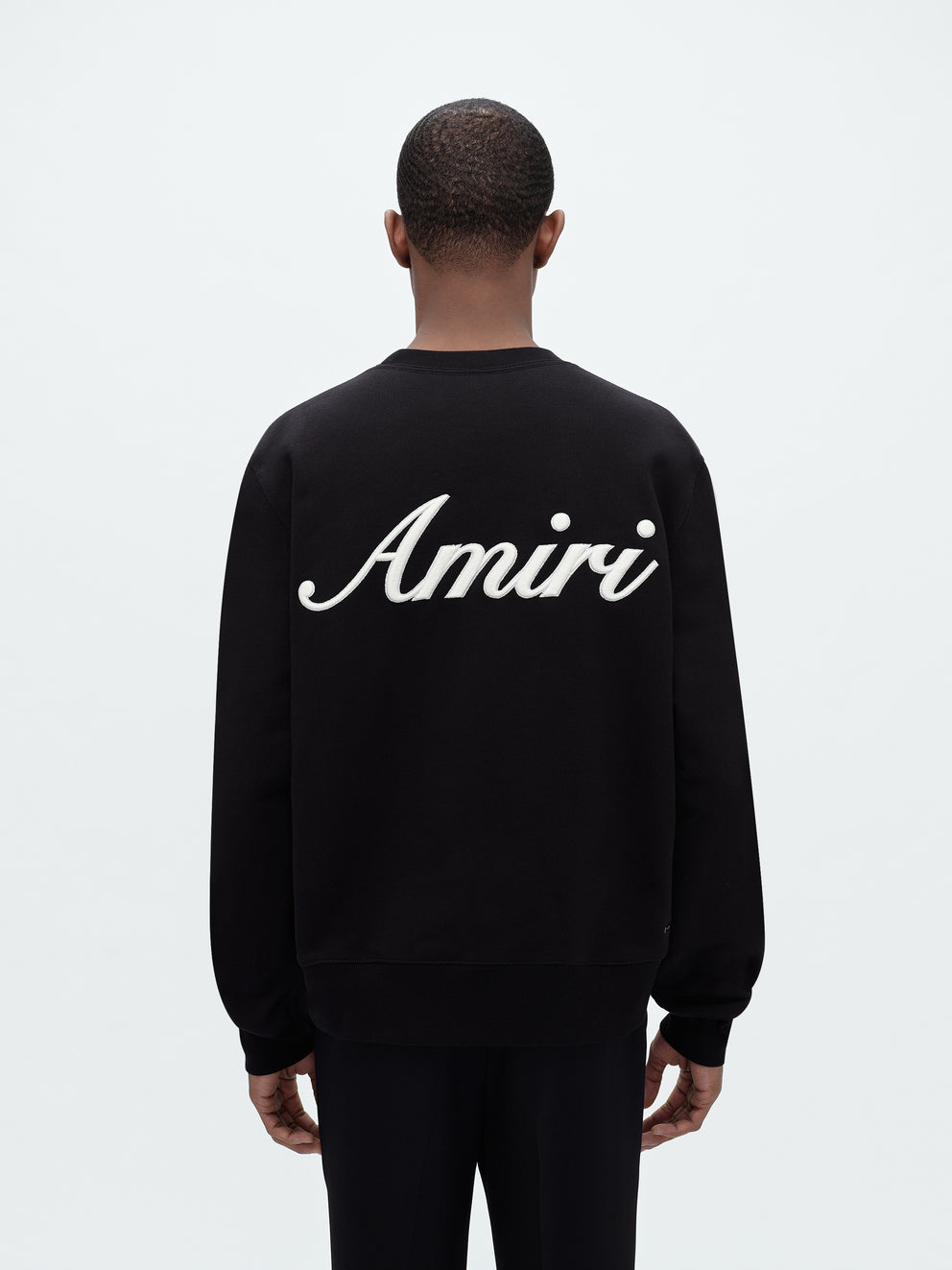 Black Amiri SCRIPT LOGO CREW | 142873-OVD