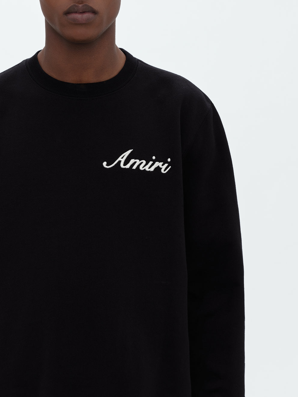 Black Amiri SCRIPT LOGO CREW | 142873-OVD