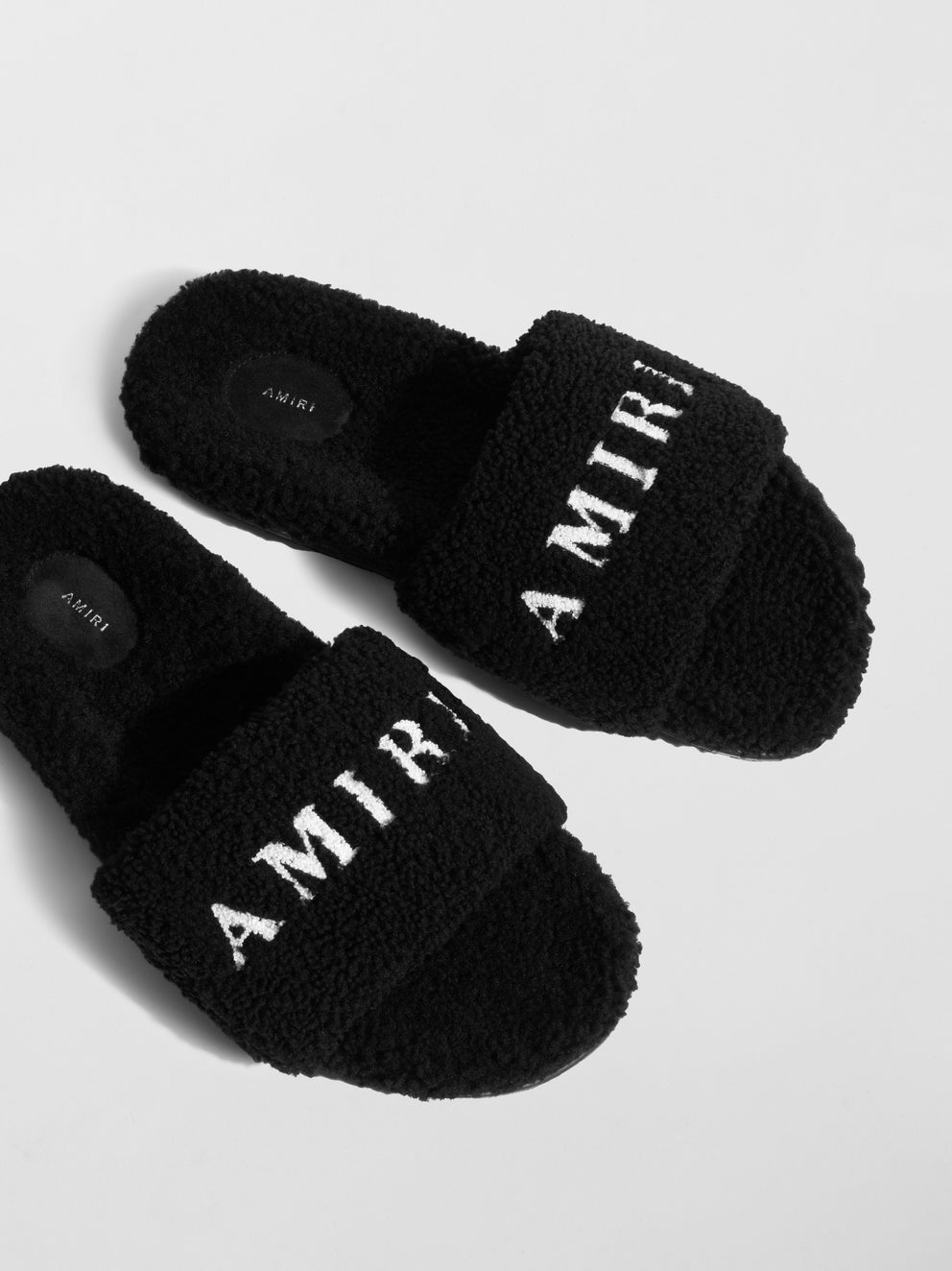 Black Amiri SHEARLING LUX SLIPPER | 096315-BJP