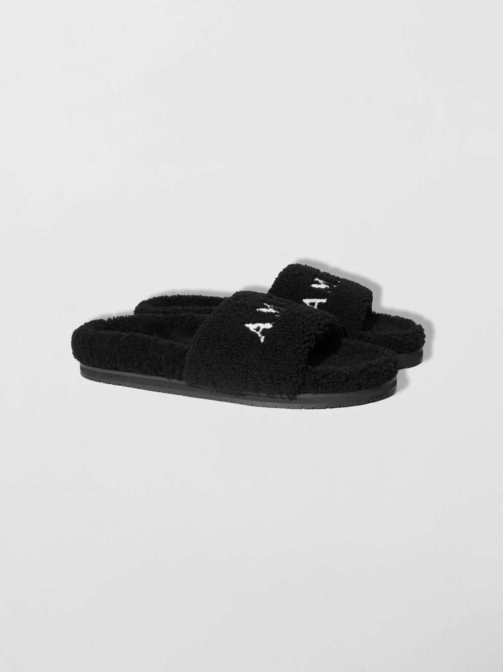 Black Amiri SHEARLING LUX SLIPPER | 096315-BJP