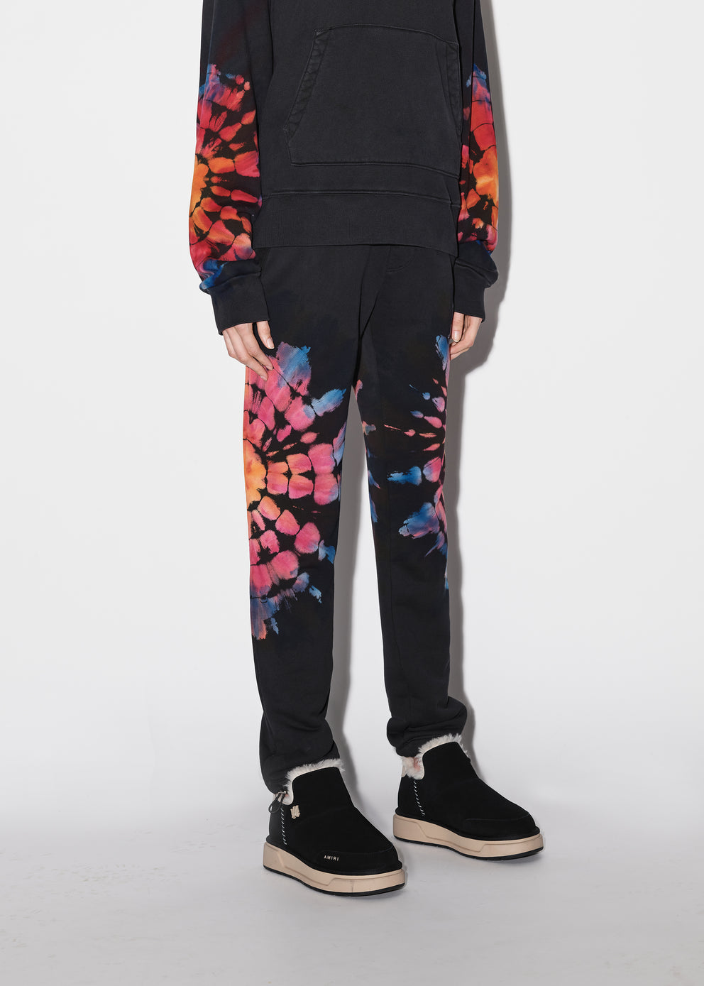 Black Amiri SPOT TIE DYE SWEATPANT | 289650-SZW