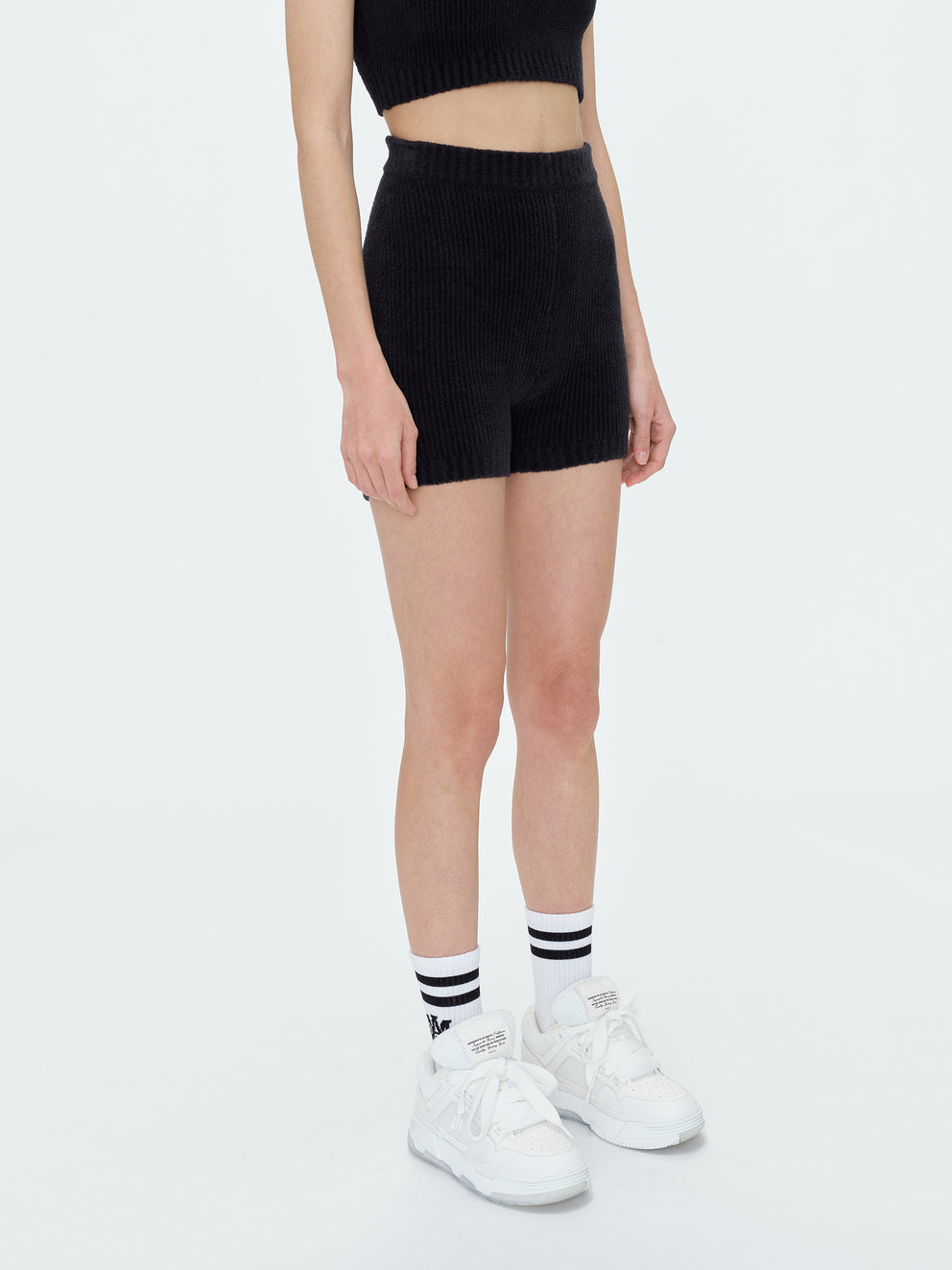 Black Amiri SWEATER KNIT SHORTS | 053496-OZF