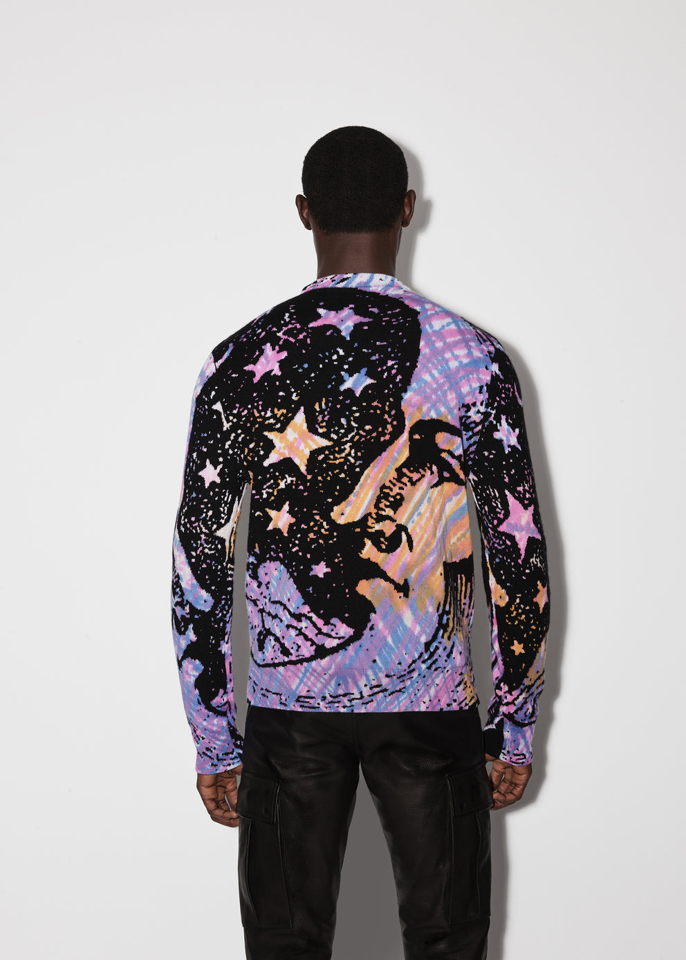 Black Amiri TIE DYE MOON CREWNECK | 958306-AFC