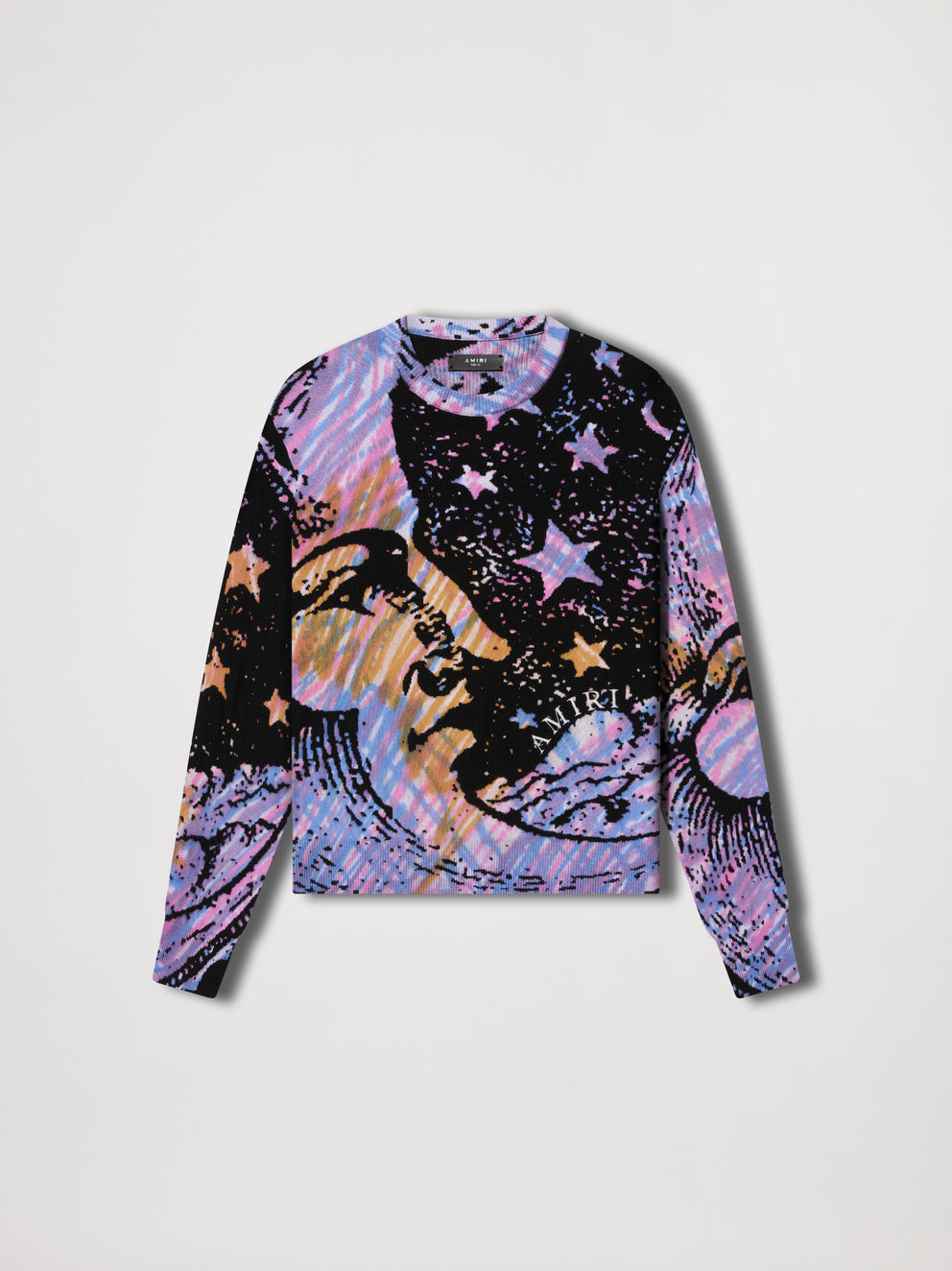 Black Amiri TIE DYE MOON CREWNECK | 958306-AFC