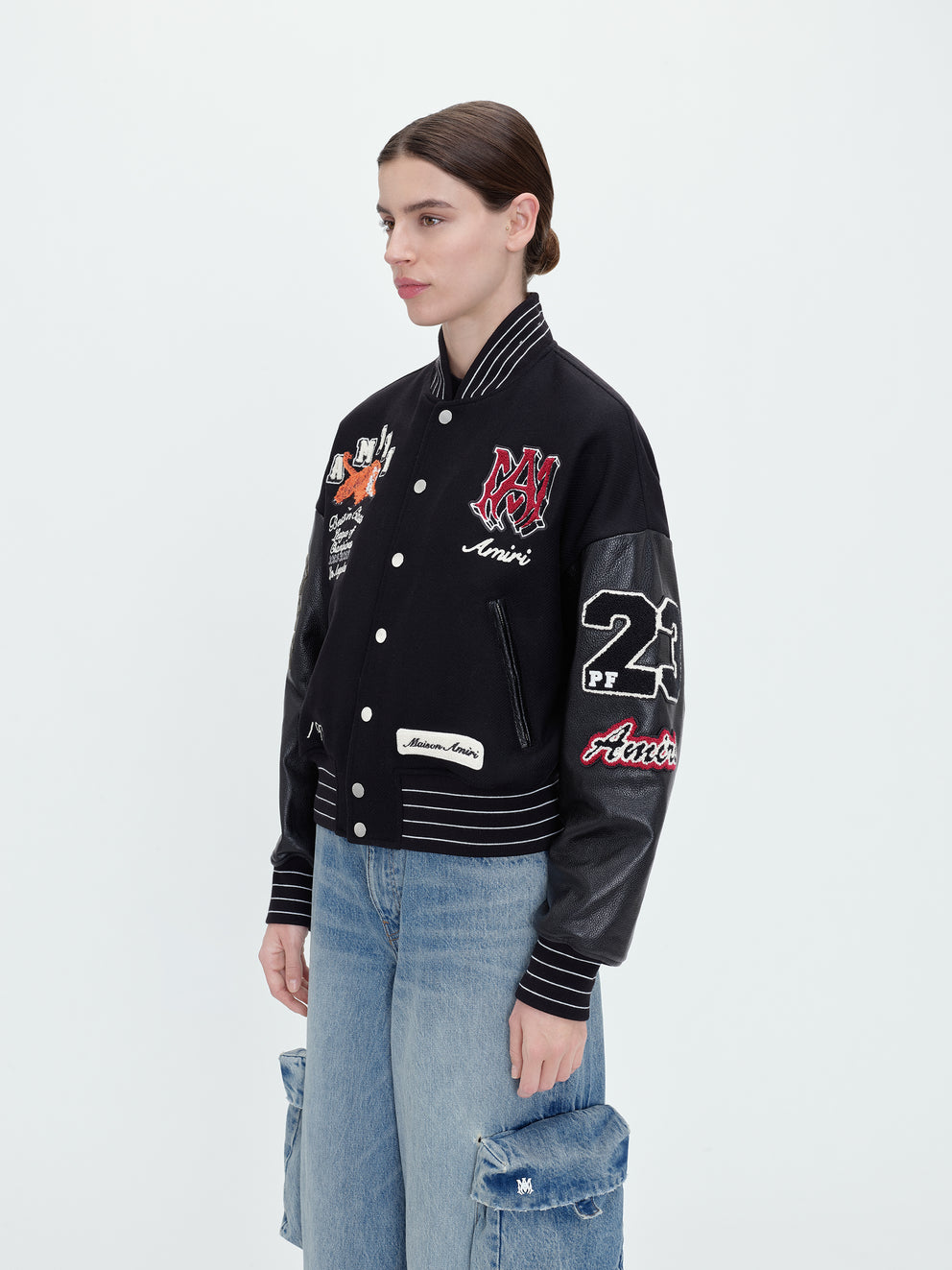 Black Amiri TIGER VARSITY JACKET | 961758-MJR