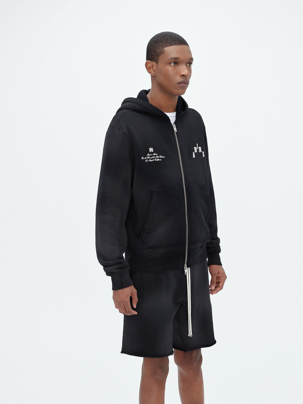 Black Amiri VINTAGE COLLEGIATE ZIP HOODIE | 156273-LYC