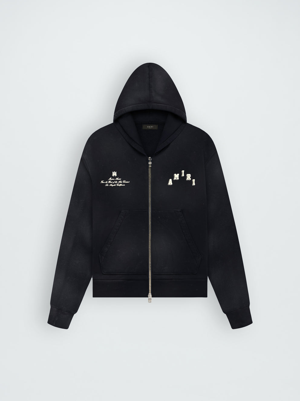 Black Amiri VINTAGE COLLEGIATE ZIP HOODIE | 156273-LYC