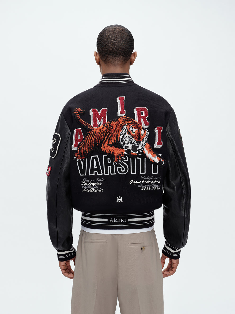 Black Amiri VINTAGE PATCH VARSITY BOMBER | 413907-WFI