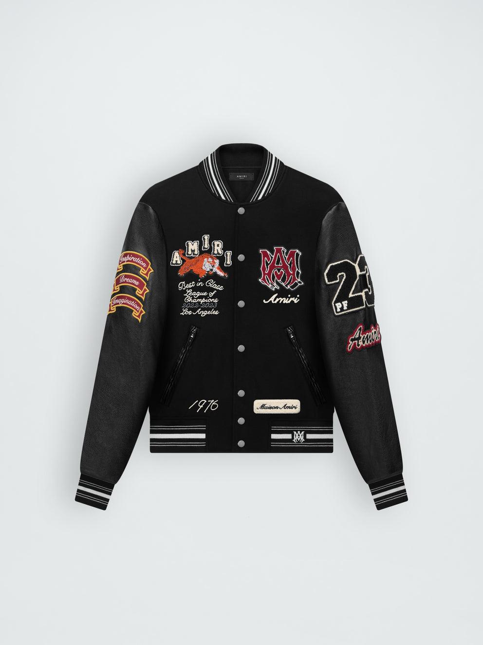 Black Amiri VINTAGE PATCH VARSITY BOMBER | 413907-WFI