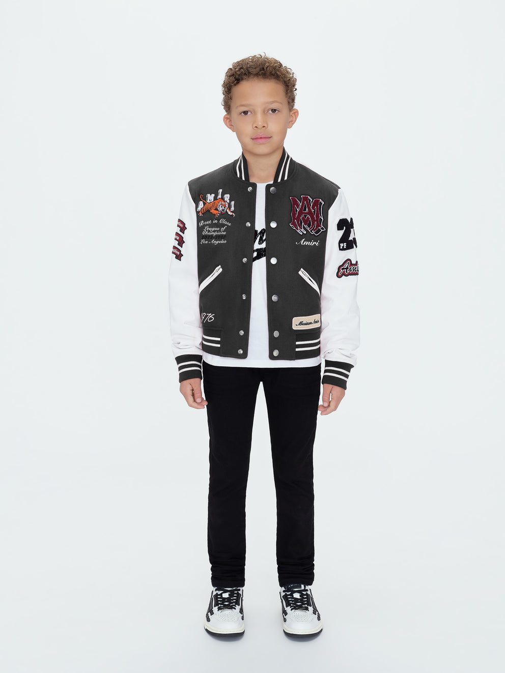 Black Amiri VINTAGE PATCH VARSITY BOMBER | 950246-LMN