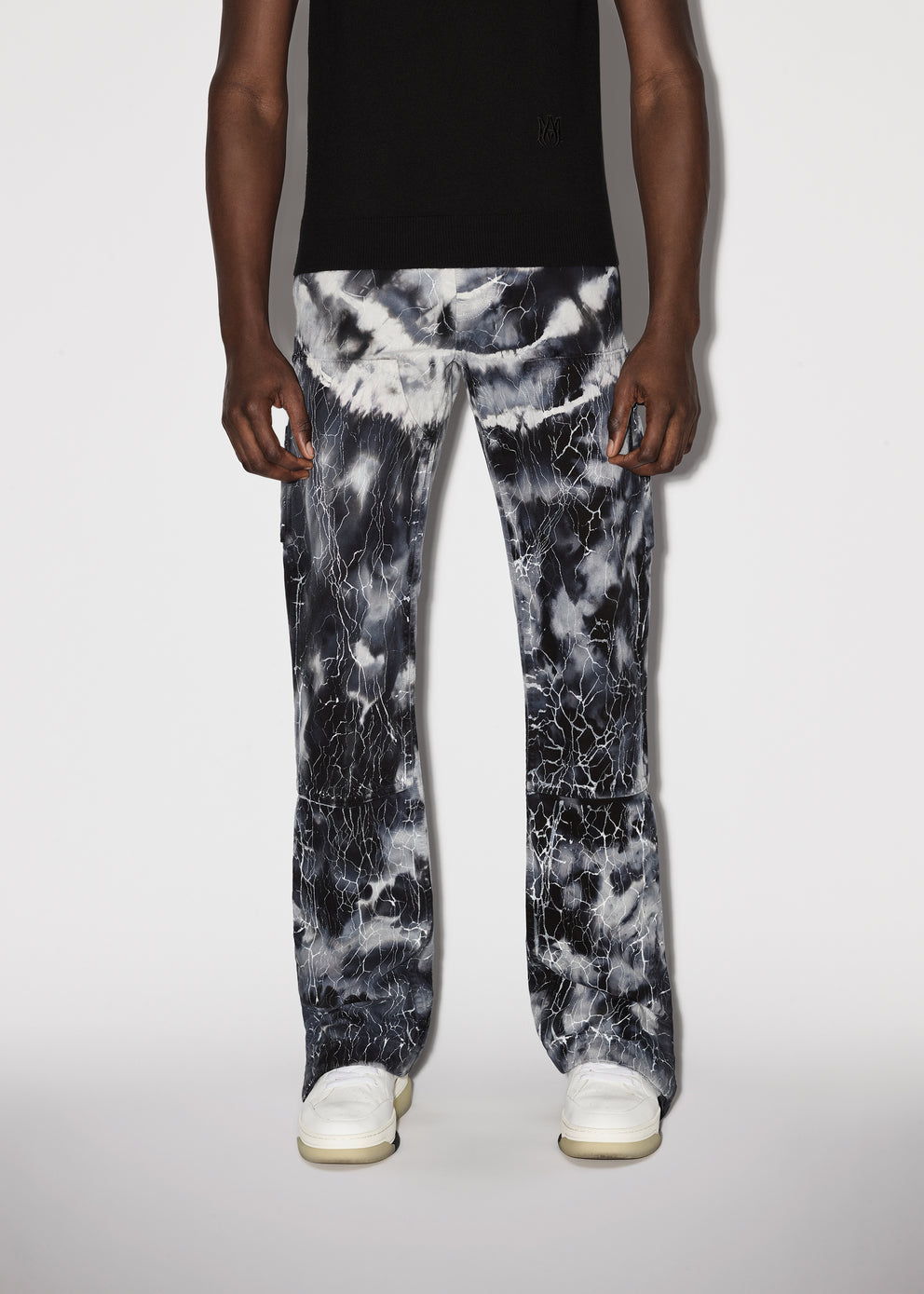 Black Od Amiri CRACKED TIE DYE CARPENTER JEAN | 356079-BYU