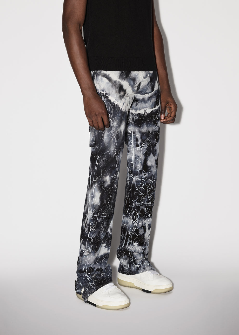 Black Od Amiri CRACKED TIE DYE CARPENTER JEAN | 356079-BYU