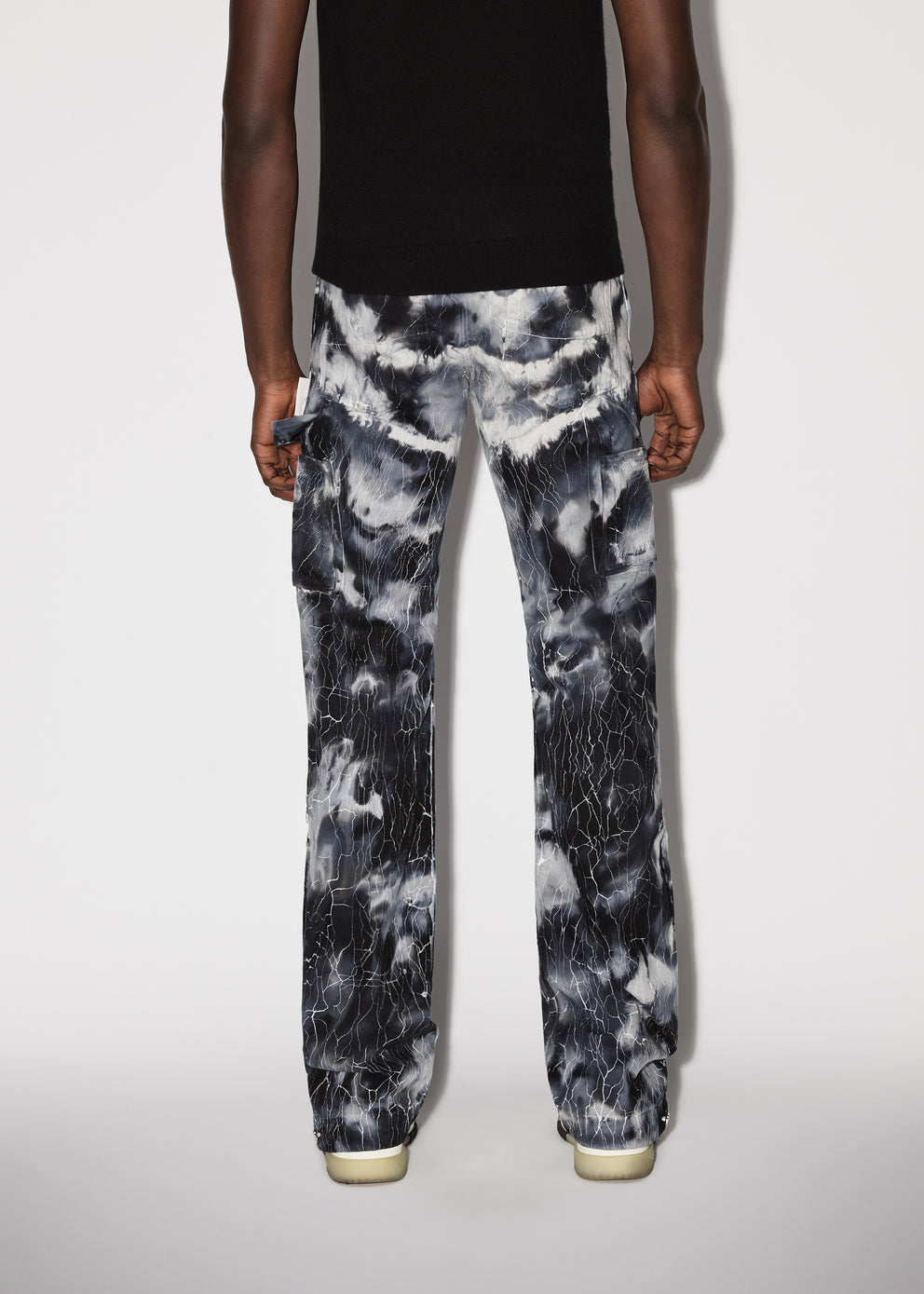 Black Od Amiri CRACKED TIE DYE CARPENTER JEAN | 356079-BYU