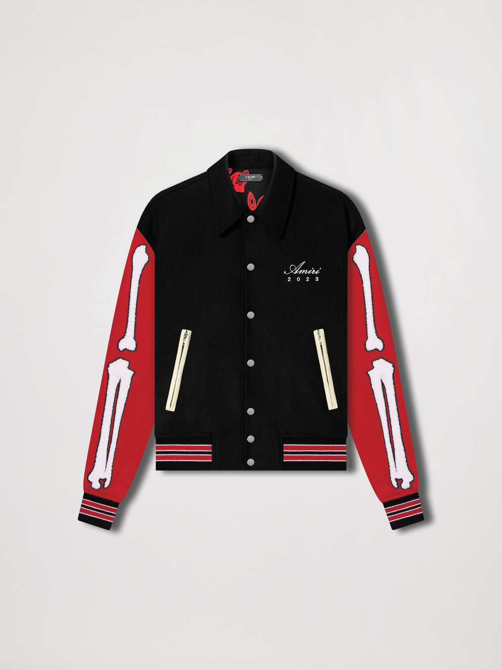 Black / Red Amiri LUNAR NEW YEAR BONES JACKET | 462019-WSO