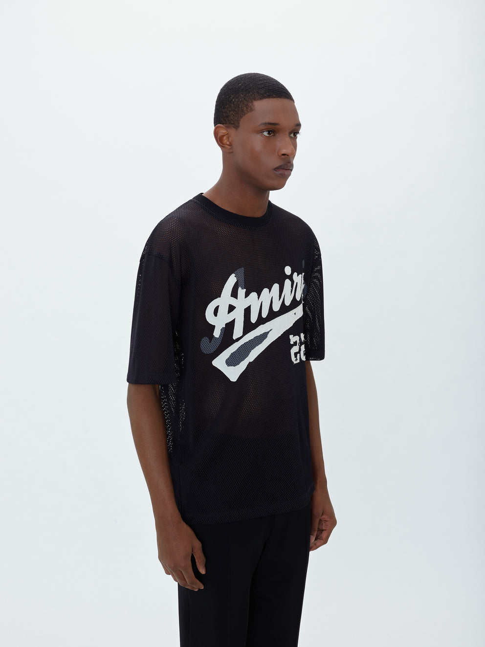 Black / White Amiri 22 MESH TEE | 583614-GYF