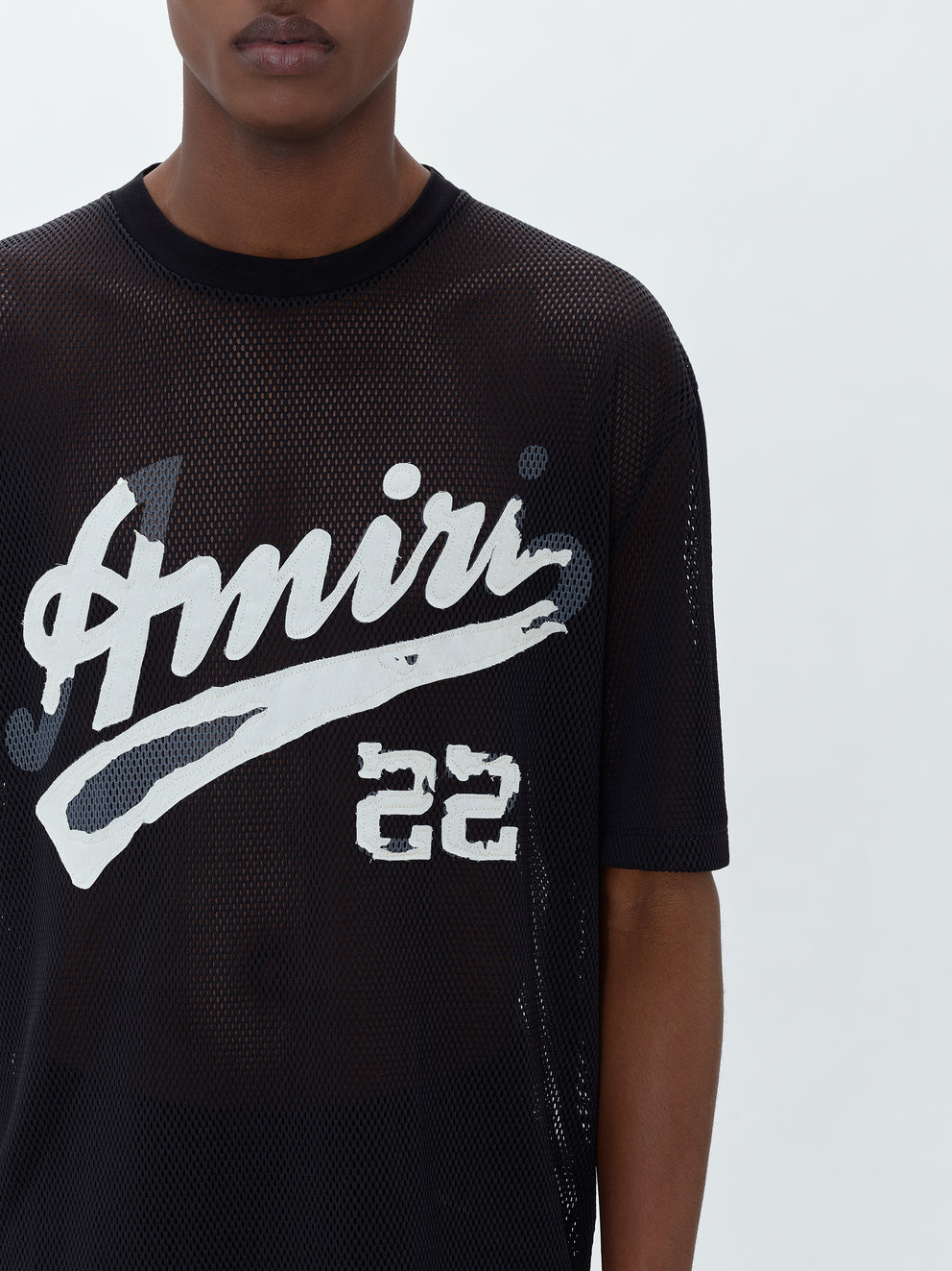 Black / White Amiri 22 MESH TEE | 583614-GYF