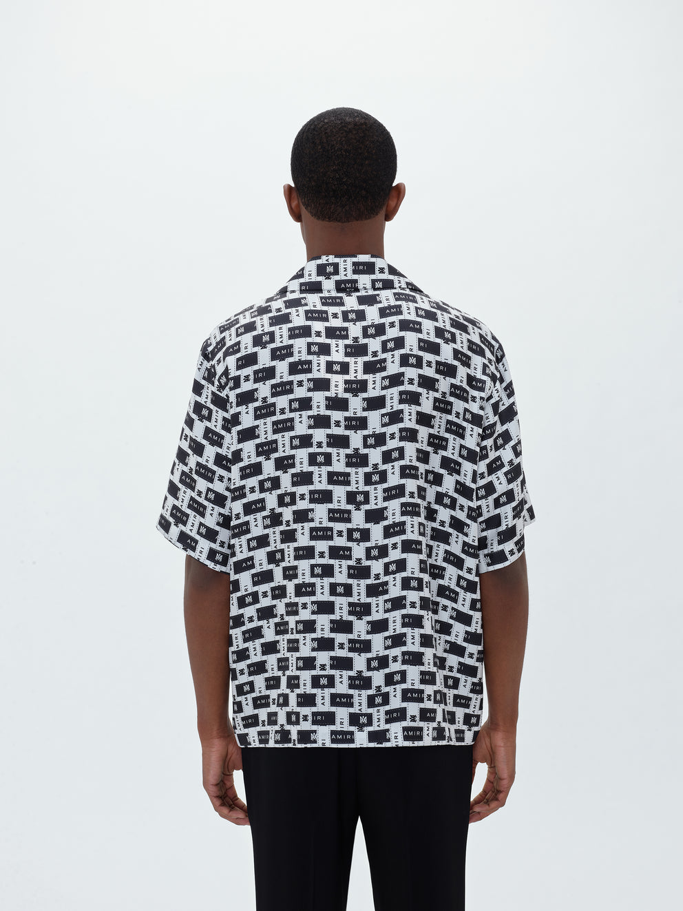 Black / White Amiri TAPE BOWLING SHIRT | 351604-CRE