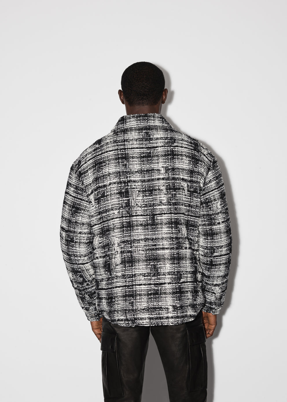 Black / White Amiri TWEED PADDED OVERSHIRT | 809145-GSC