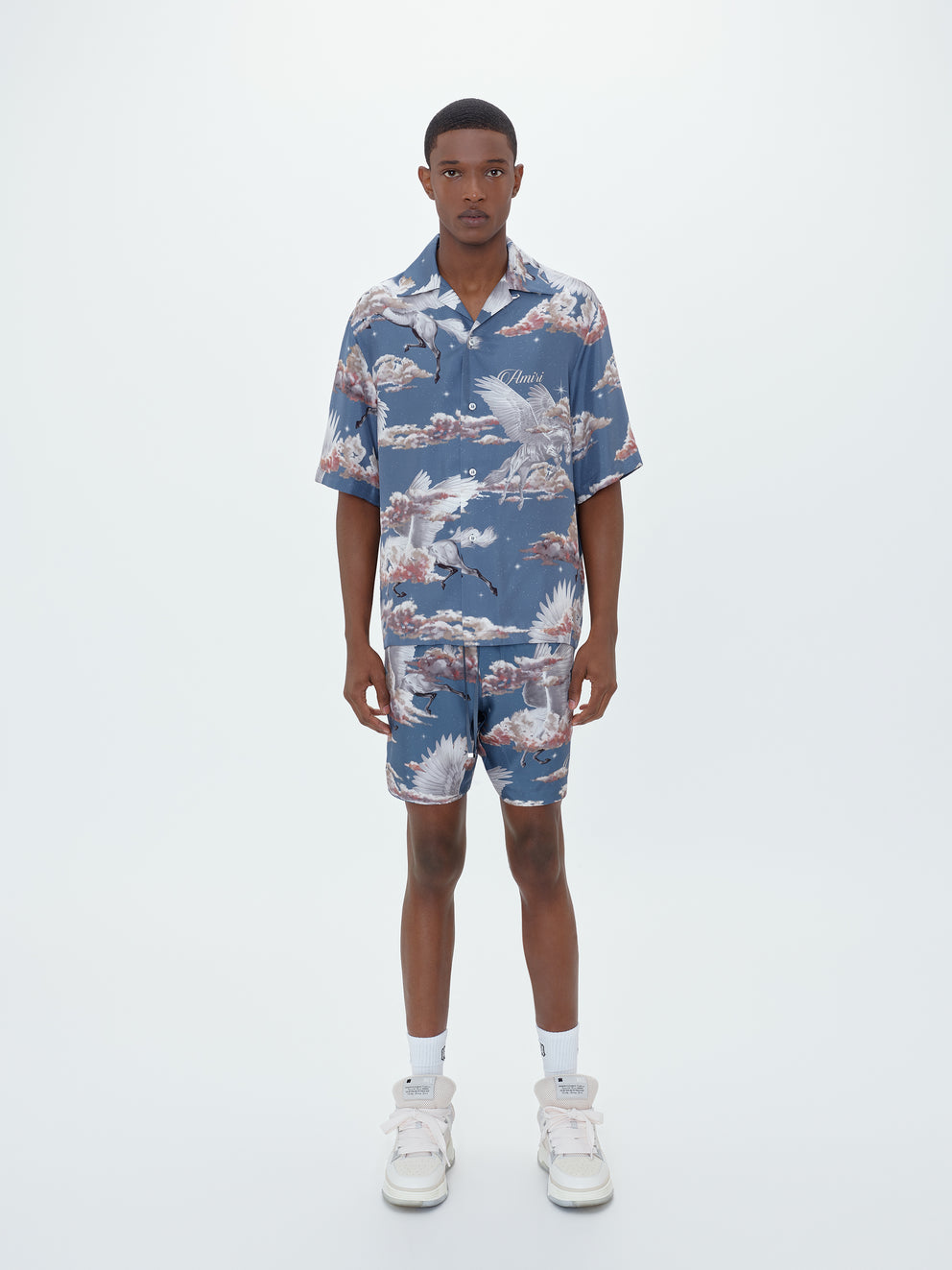 Blue Amiri ALL OVER PEGASUS BOWLING SHIRT | 479531-PGL